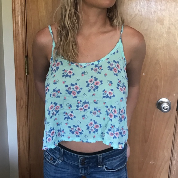 Hollister Floral Fly Back Tank Top - Picture 1 of 5